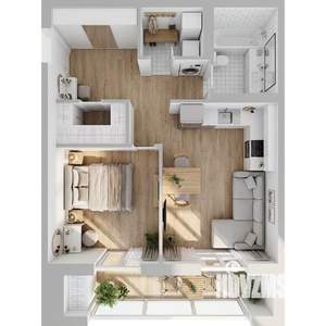 1-к квартира, вторичка, 43м2, 2/19 этаж