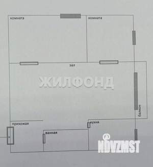 3-к квартира, вторичка, 43м2, 4/5 этаж