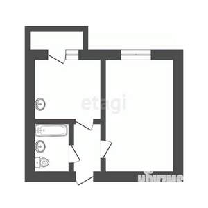 1-к квартира, вторичка, 28м2, 6/9 этаж