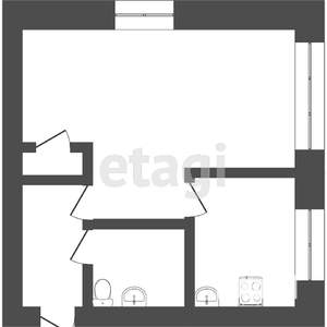 1-к квартира, вторичка, 30м2, 4/5 этаж