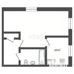 1-к квартира, вторичка, 29м2, 2/5 этаж