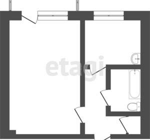 1-к квартира, вторичка, 33м2, 4/9 этаж