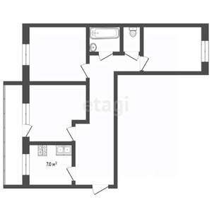 3-к квартира, вторичка, 65м2, 5/9 этаж