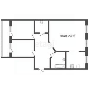 3-к квартира, вторичка, 90м2, 6/14 этаж