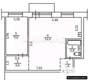 2-к квартира, вторичка, 41м2, 4/5 этаж