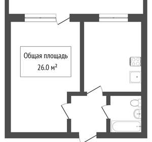 1-к квартира, вторичка, 35м2, 4/10 этаж
