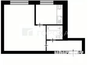 1-к квартира, вторичка, 31м2, 1/5 этаж