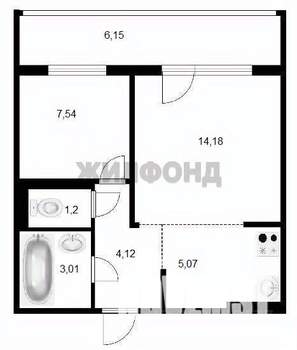 2-к квартира, вторичка, 38м2, 6/10 этаж