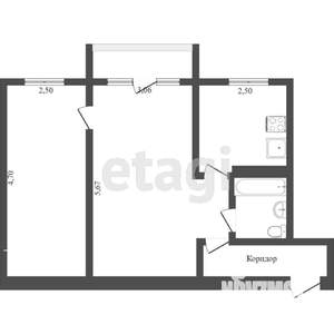 2-к квартира, вторичка, 46м2, 2/5 этаж
