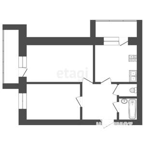 2-к квартира, вторичка, 51м2, 10/10 этаж