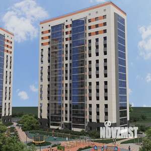 2-к квартира, строящийся дом, 54м2, 7/16 этаж