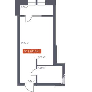 Студия квартира, вторичка, 28м2, 7/7 этаж