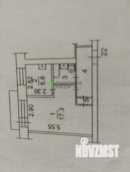 1-к квартира, вторичка, 31м2, 1/5 этаж