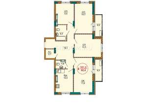 4-к квартира, вторичка, 94м2, 12/18 этаж