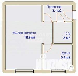 1-к квартира, вторичка, 30м2, 1/5 этаж