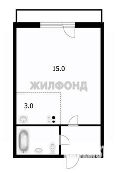 Студия квартира, вторичка, 24м2, 4/6 этаж