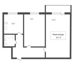 2-к квартира, вторичка, 54м2, 6/9 этаж
