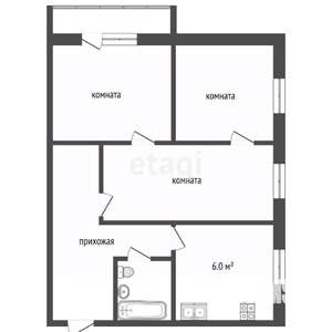 3-к квартира, вторичка, 52м2, 5/5 этаж