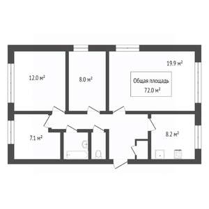 4-к квартира, вторичка, 70м2, 2/9 этаж