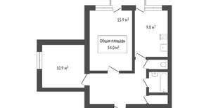 2-к квартира, вторичка, 56м2, 2/6 этаж