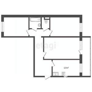 3-к квартира, вторичка, 80м2, 3/17 этаж