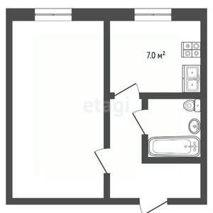 1-к квартира, вторичка, 33м2, 4/5 этаж