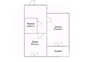 1-к квартира, вторичка, 33м2, 4/5 этаж