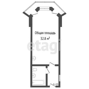 Студия квартира, вторичка, 32м2, 7/10 этаж