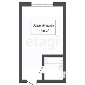 1-к квартира, вторичка, 17м2, 2/5 этаж