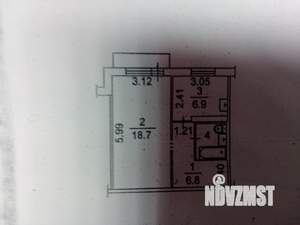 1-к квартира, вторичка, 36м2, 4/9 этаж