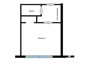 Студия квартира, вторичка, 12м2, 4/5 этаж