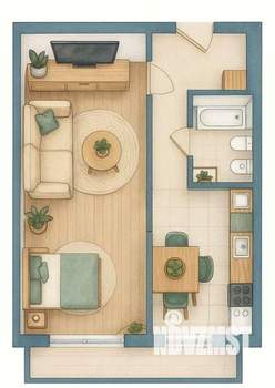 1-к квартира, вторичка, 33м2, 1/10 этаж