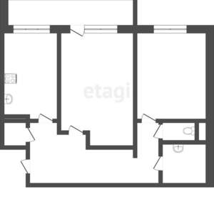 2-к квартира, вторичка, 61м2, 4/17 этаж