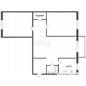 3-к квартира, вторичка, 55м2, 5/5 этаж