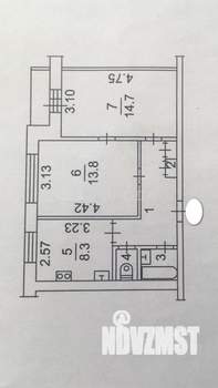 2-к квартира, вторичка, 50м2, 2/9 этаж