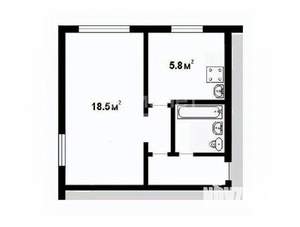 1-к квартира, вторичка, 30м2, 4/5 этаж