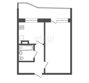 1-к квартира, вторичка, 38м2, 6/10 этаж