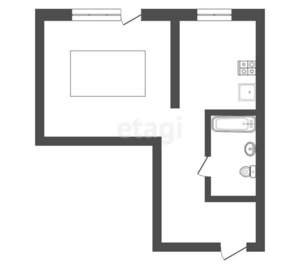 1-к квартира, вторичка, 39м2, 1/19 этаж