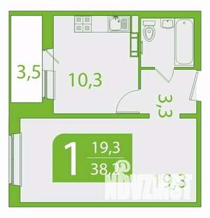 1-к квартира, вторичка, 36м2, 7/10 этаж
