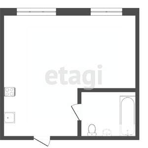 Студия квартира, вторичка, 15м2, 1/5 этаж
