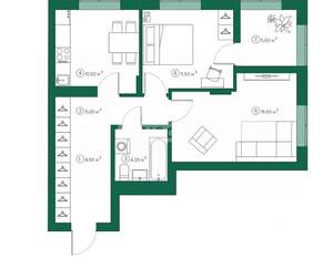 2-к квартира, вторичка, 58м2, 8/10 этаж