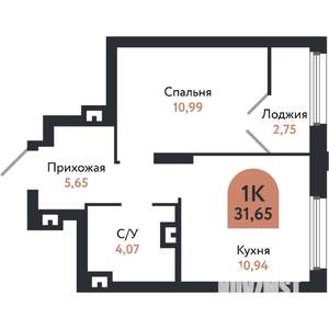1-к квартира, вторичка, 32м2, 5/26 этаж