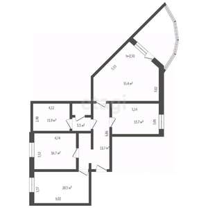 3-к квартира, вторичка, 121м2, 4/10 этаж