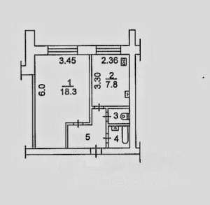 1-к квартира, вторичка, 34м2, 2/9 этаж