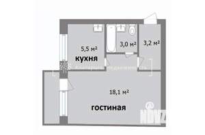 1-к квартира, вторичка, 31м2, 2/5 этаж