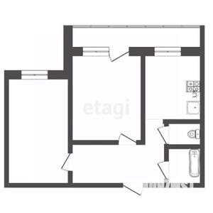 2-к квартира, вторичка, 46м2, 4/9 этаж