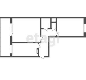 2-к квартира, вторичка, 52м2, 6/17 этаж