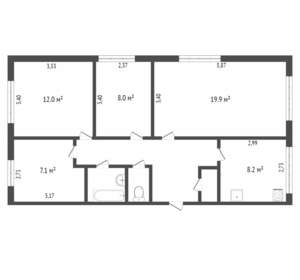 4-к квартира, вторичка, 78м2, 8/9 этаж