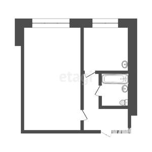 1-к квартира, вторичка, 45м2, 9/16 этаж