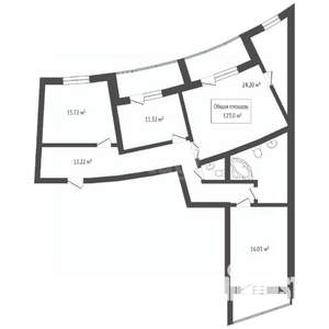 3-к квартира, вторичка, 107м2, 6/14 этаж